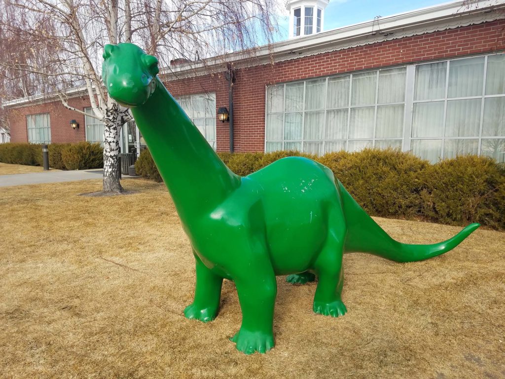Dinosaur statue at Little America truck stop